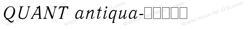 QUANT antiqua字体转换